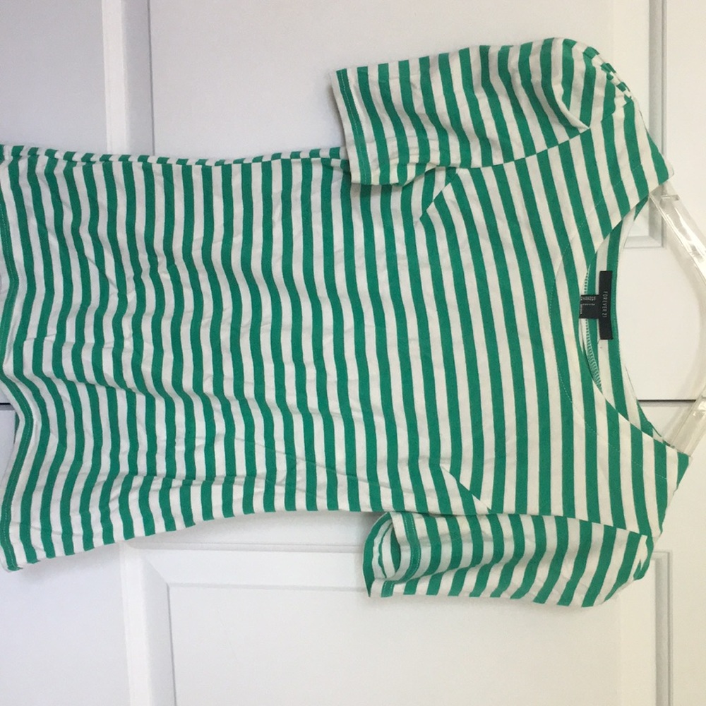 Striped green shirt
